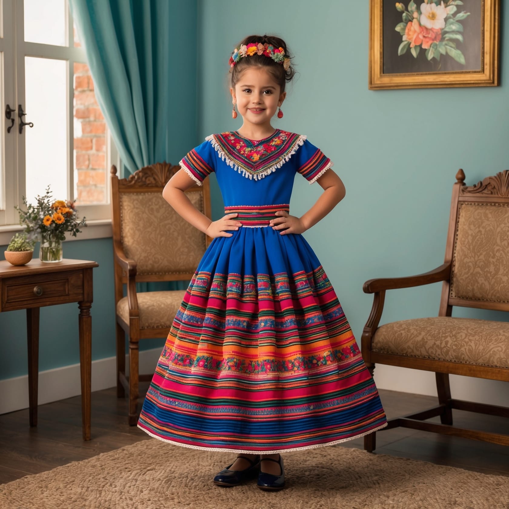 Traje huasa niña outlet
